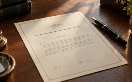 Testamento d’epoca con penna stilografica